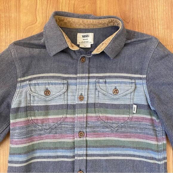 Vans Florage Button-Down Long Sleeve Shirt in Youth Medium 100% Cotton - Picture 2 of 7
